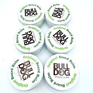 6 x Bulldog Mens Skincare Original Beard Balm 2.5 Oz Aloe Camelina Green Tea NOS